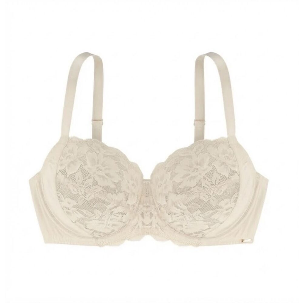 Dorina Rosa Underwire Unlined Lace Bra Ivory 36DDD